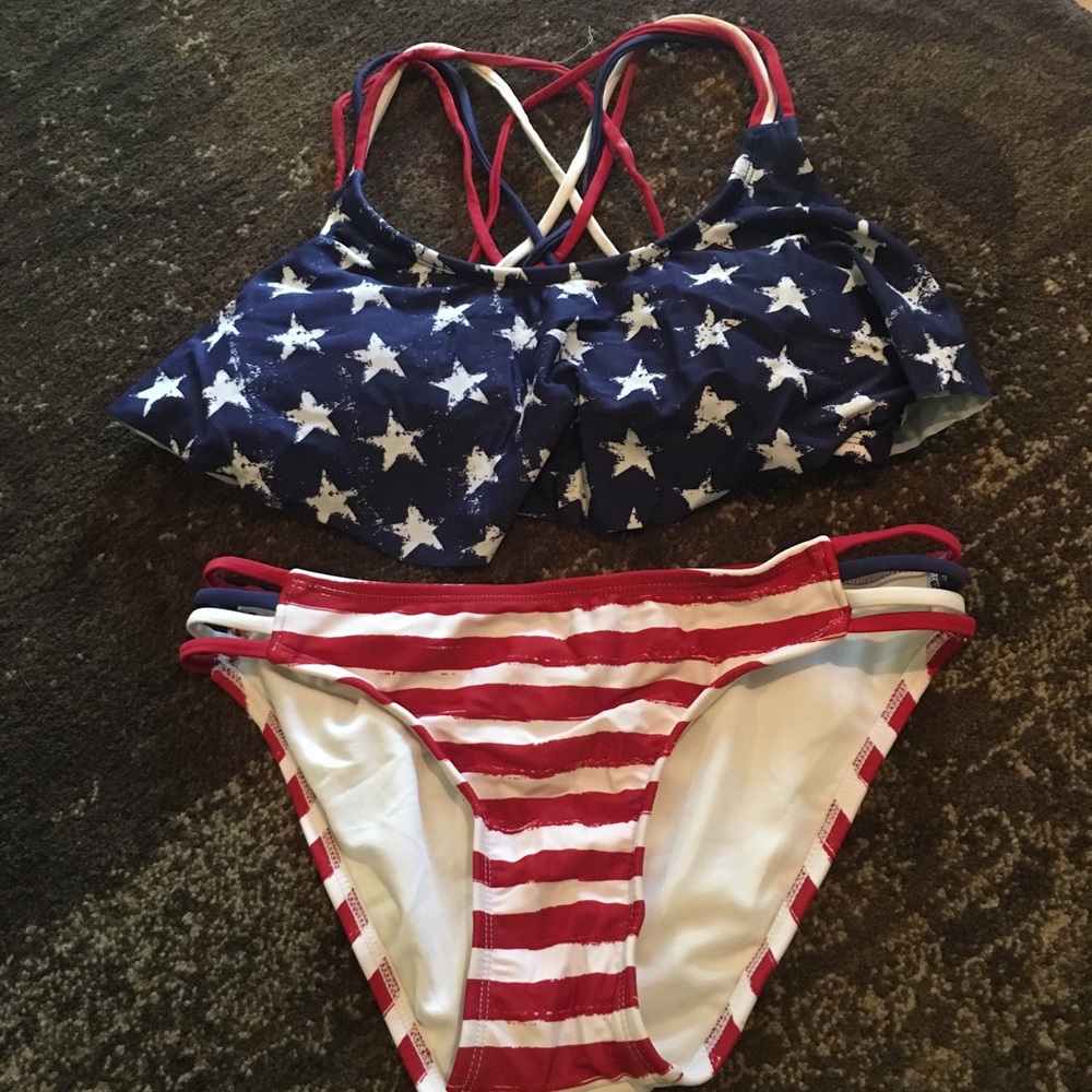 American flag swim suit